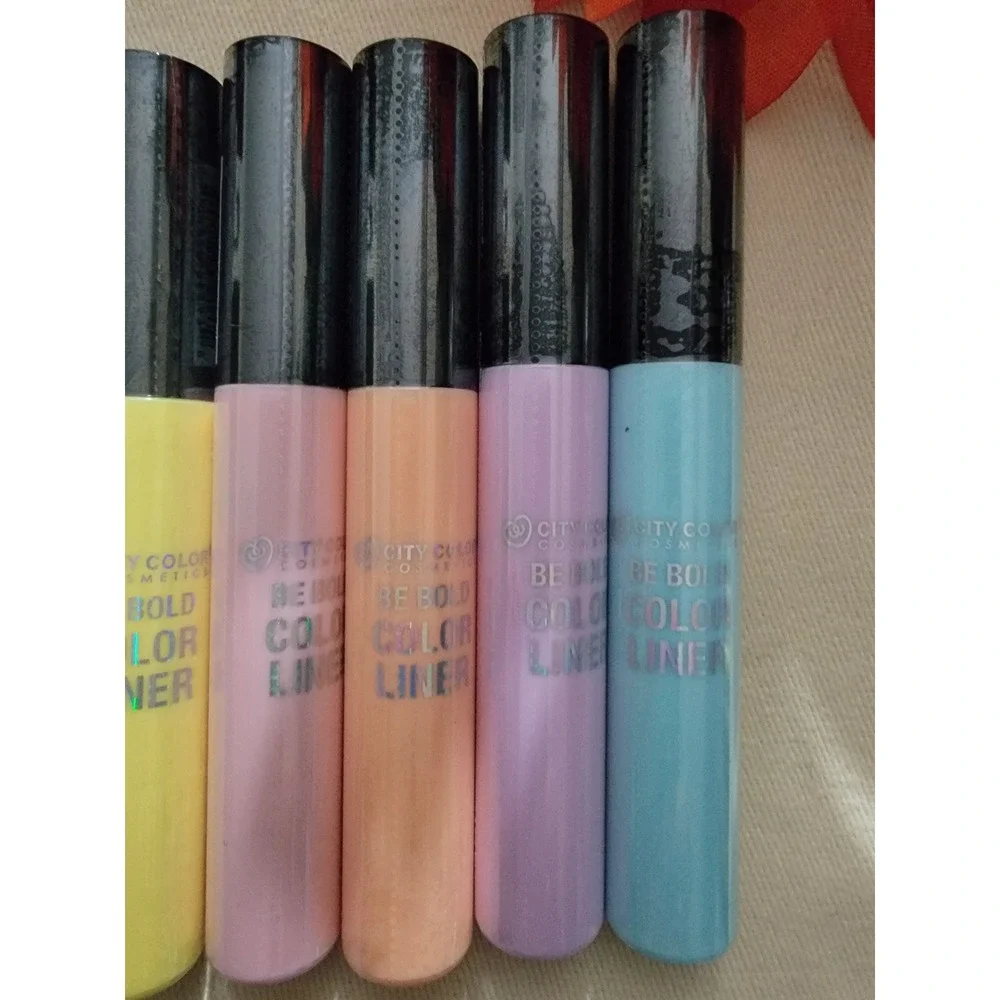 City Color Cosmetics Be Bold Color Liner Set 6 Pieces Pastel Liquid Eyeliner NEW